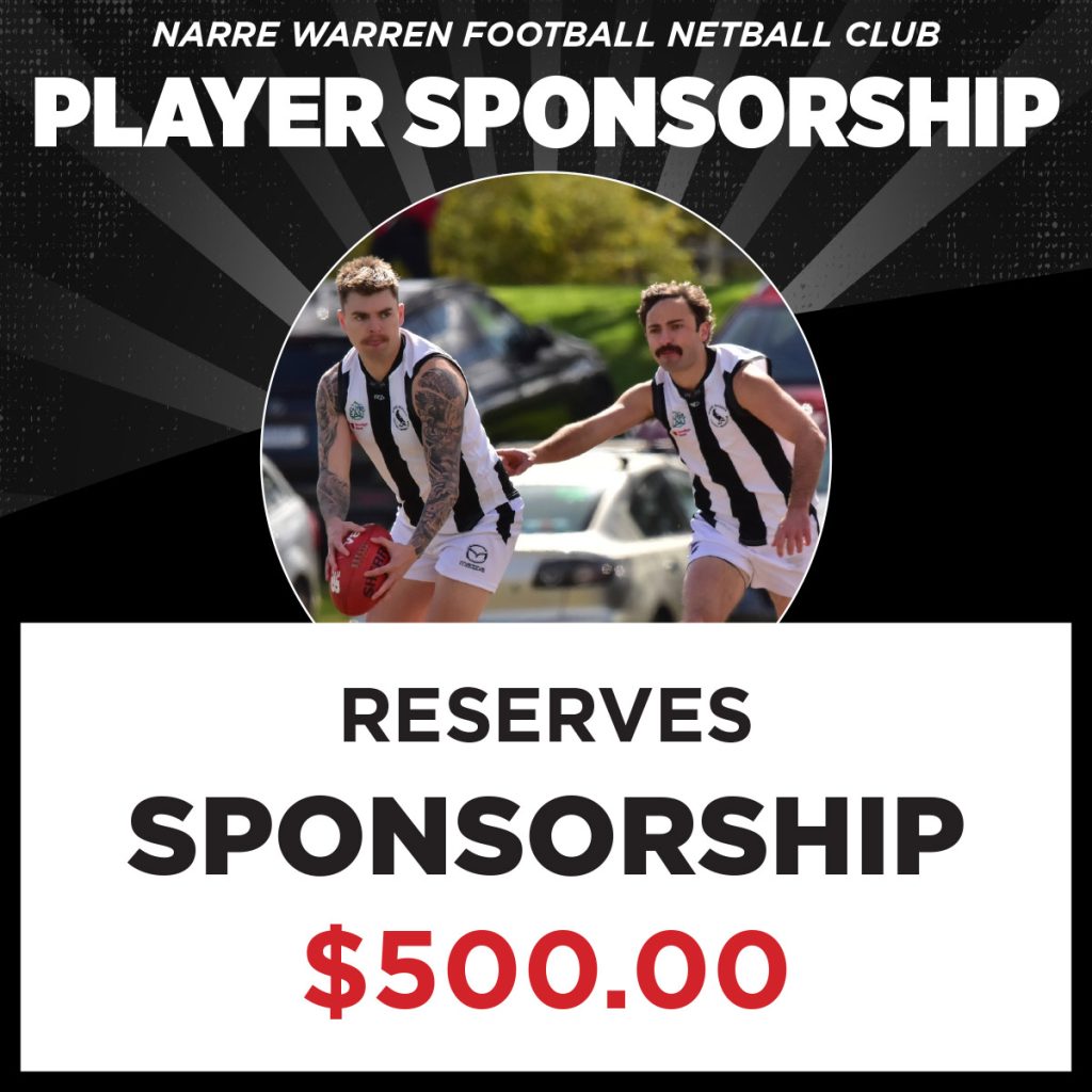 Reserves Player Sponsorship